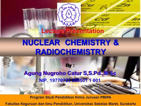NUCLEAR CHEMISTRY & RADIOCHEMISTRY