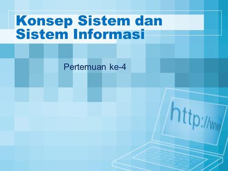 Konsep Sistem dan Sistem Informasi