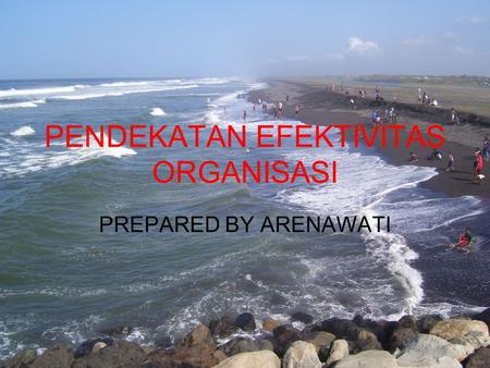 PENDEKATAN EFEKTIVITAS ORGANISASI PREPARED BY ARENAWATI.