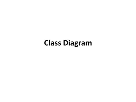 Class Diagram.