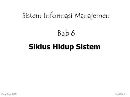 Sistem Informasi Manajemen Bab 6