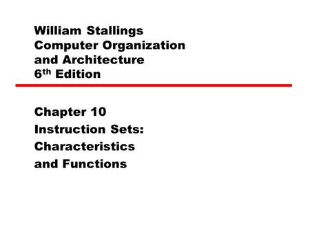 William Stallings Computer Organization and Architecture 6th Edition