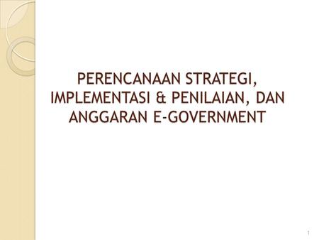 2.3.Perencanaan Strategis e-Government