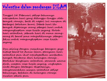 Perayaan Valentine’s adalah dari Syiar Agama Nasrani