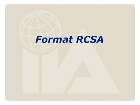 Format RCSA.
