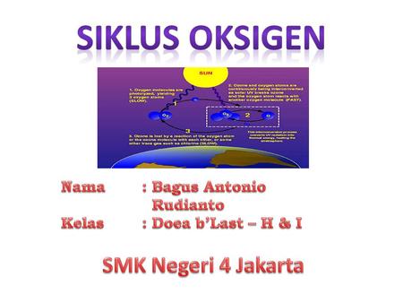 Siklus Oksigen SMK Negeri 4 Jakarta Nama : Bagus Antonio Rudianto