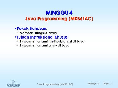 MINGGU 4 Java Programming (MKB614C)
