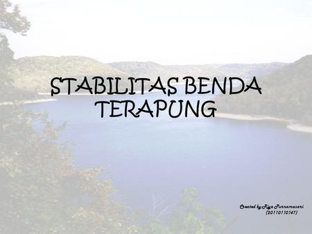 STABILITAS BENDA TERAPUNG