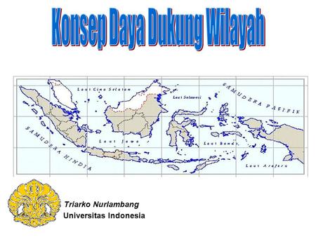 Universitas Indonesia Triarko Nurlambang. Untuk TUJUAN APA ? Sustainability Competitiveness.