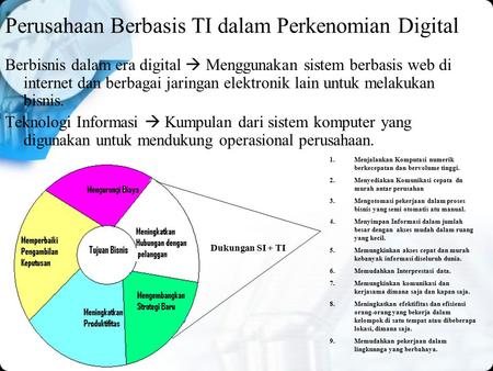 Perusahaan Berbasis TI dalam Perkenomian Digital