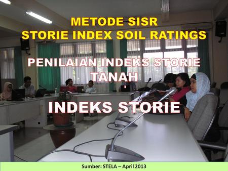 STORIE INDEX SOIL RATINGS PENILAIAN INDEKS STORIE
