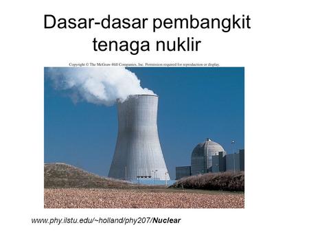 Dasar-dasar pembangkit tenaga nuklir