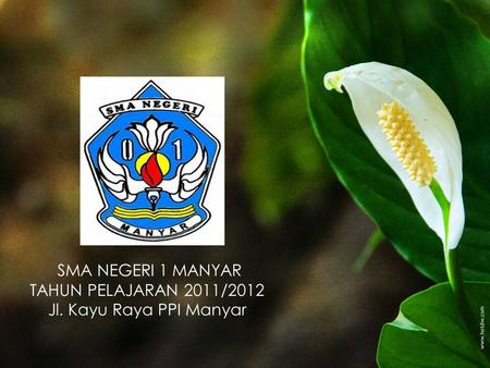 SMA NEGERI 1 MANYAR TAHUN PELAJARAN 2011/2012 Jl. Kayu Raya PPI Manyar.