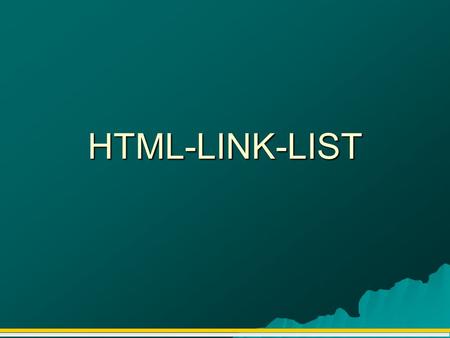HTML-LINK-LIST.