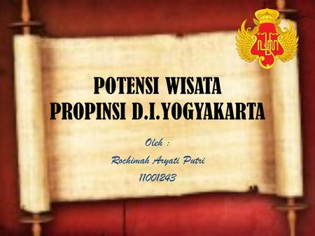 POTENSI WISATA PROPINSI D.I.YOGYAKARTA