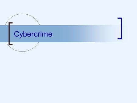 Cybercrime.