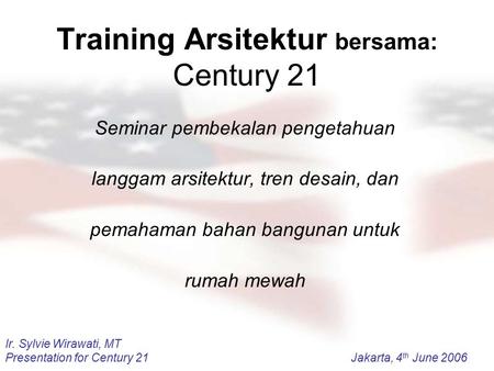 Training Arsitektur bersama: Century 21