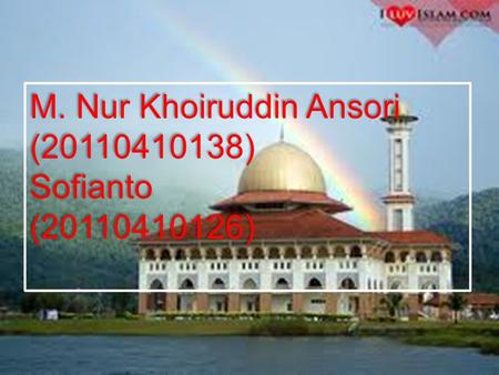 M. Nur Khoiruddin Ansori ( )