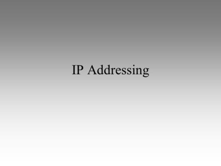 IP Addressing. 20 April 2015IP Addressing2 Host Addressing 12 2 7 1 10 7 11 3 7 1 Network 1 Network 2 Network 3.