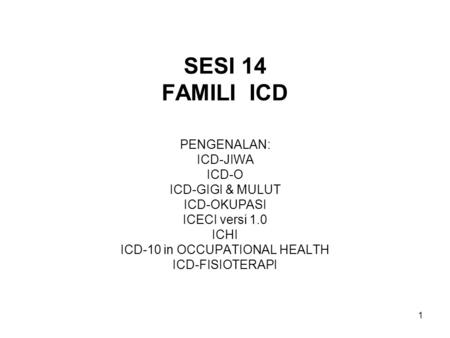 ICD-10 in OCCUPATIONAL HEALTH