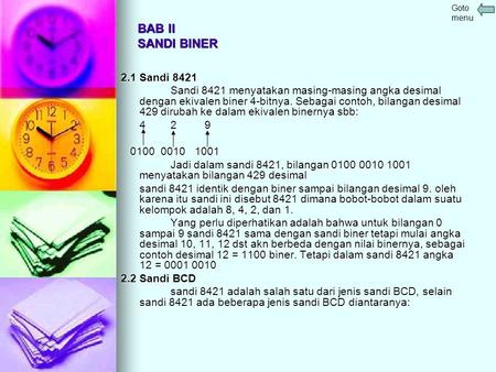 BAB II SANDI BINER 2.1 Sandi 8421