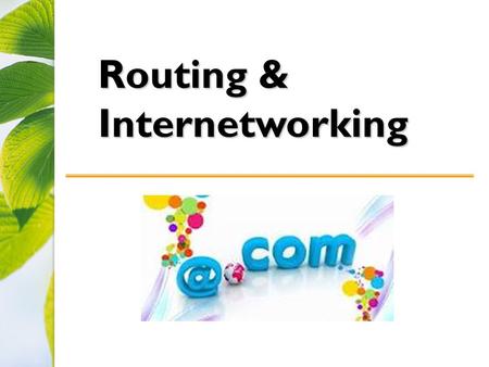 Routing & Internetworking