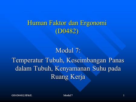 Human Faktor dan Ergonomi (D0482)