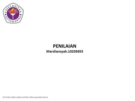 PENILAIAN Mardiansyah.10203655 for further detail, please visit