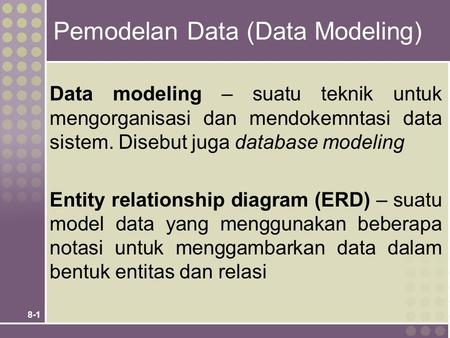 Pemodelan Data (Data Modeling)