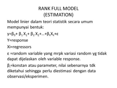 RANK FULL MODEL (ESTIMATION)