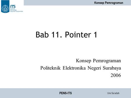 Konsep Pemrograman Politeknik Elektronika Negeri Surabaya 2006