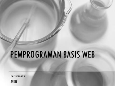 Pemprograman BaSIS Web