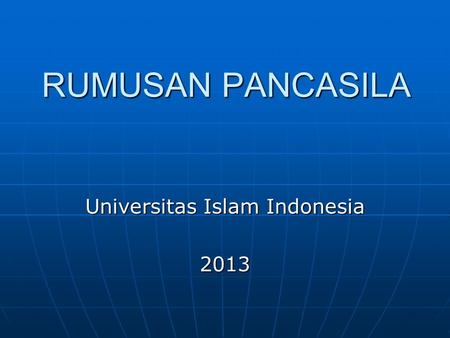 Universitas Islam Indonesia 2013