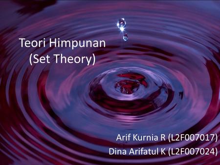 Teori Himpunan (Set Theory)