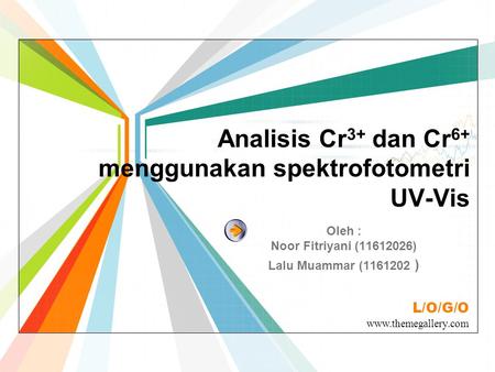 Analisis Cr3+ dan Cr6+ menggunakan spektrofotometri UV-Vis
