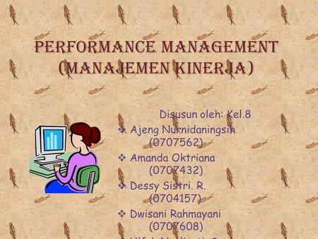 Performance Management (Manajemen Kinerja)
