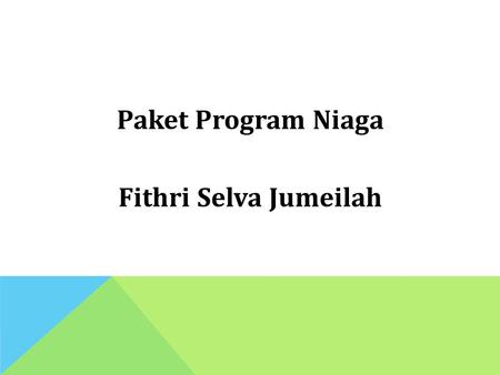 Paket Program Niaga Fithri Selva Jumeilah