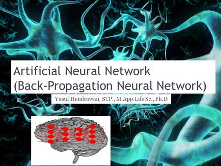 Artificial Neural Network (Back-Propagation Neural Network)
