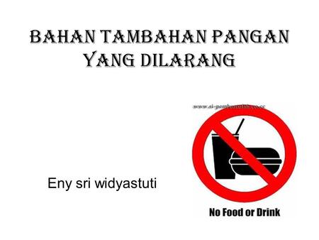 Bahan tambahan pangan yang dilarang