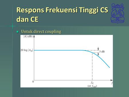 Respons Frekuensi Tinggi CS dan CE