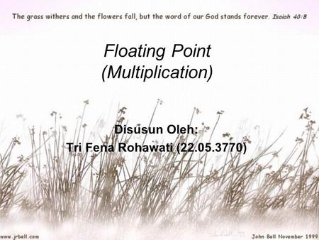 Floating Point (Multiplication)