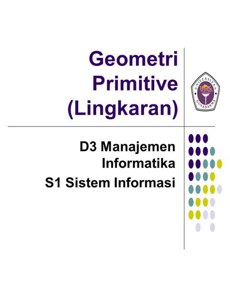 Geometri Primitive (Lingkaran)