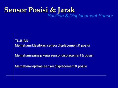 Position & Displacement Sensor