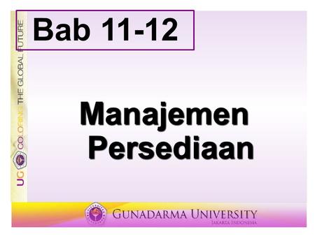 Bab 11-12 Manajemen Persediaan.