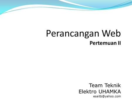 Team Teknik Elektro UHAMKA HTML.