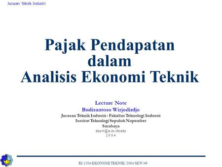 Pajak Pendapatan dalam Analisis Ekonomi Teknik