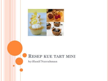 Resep kue tart mini by:Hanif Nurrahman.