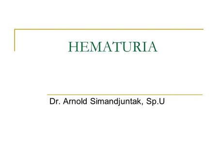 Dr. Arnold Simandjuntak, Sp.U
