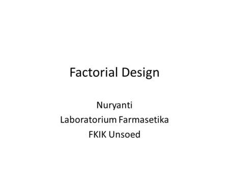Nuryanti Laboratorium Farmasetika FKIK Unsoed