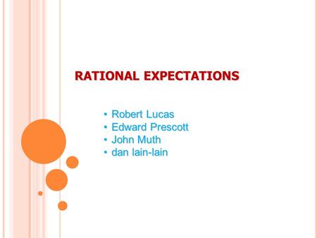 RATIONAL EXPECTATIONS